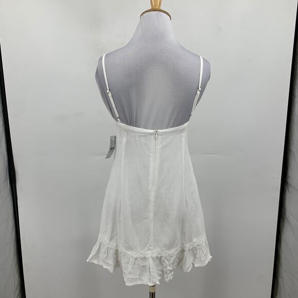 LA Hearts Dress Womens S Small White Straps Lace Trim Lined Back Zip Babydoll - Picture 5 of 13